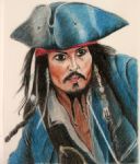 Jack Sparrow gespeeld door johnny Depp in 