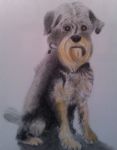 kleurentekening, pastelkrijt, 50x65 cm.