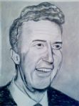nederlandse komiek; zwart wit; houtskool; 50x65cm