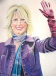 amerikaanse countryzangeres; kleur; pastel; 50x65 cm