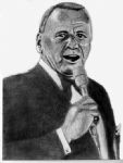 The Voice,zanger en acteur;
zwart-wit,zachtpotlood,50x65cm