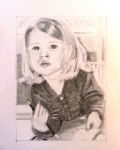Dochtertje van een goeie kennis, potlood 18x13 cm